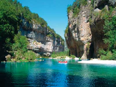 Kayak dans les gorges du Tarn